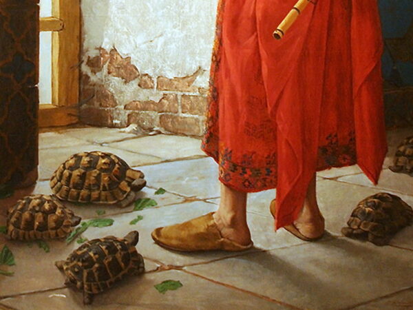 Osman Hamdi Bey, Kaplumbağa Terbiyecisi (1906) wikimedia commons public domain home (1)